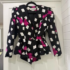 Vintage Lillie Rubin Exclusive Black and Silk Jacket